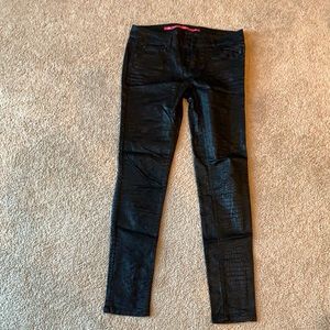 Black snake skin pants